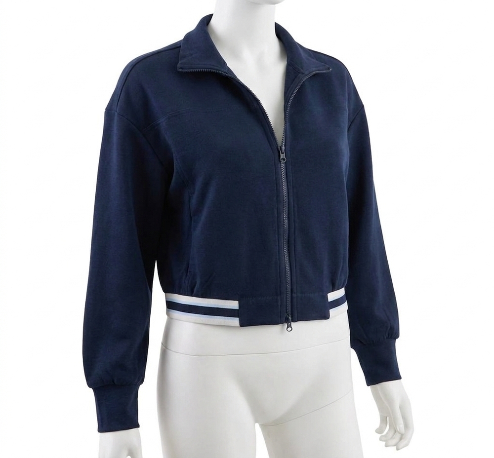NEW ESQUALO cardigan bomber modal jacket in navy